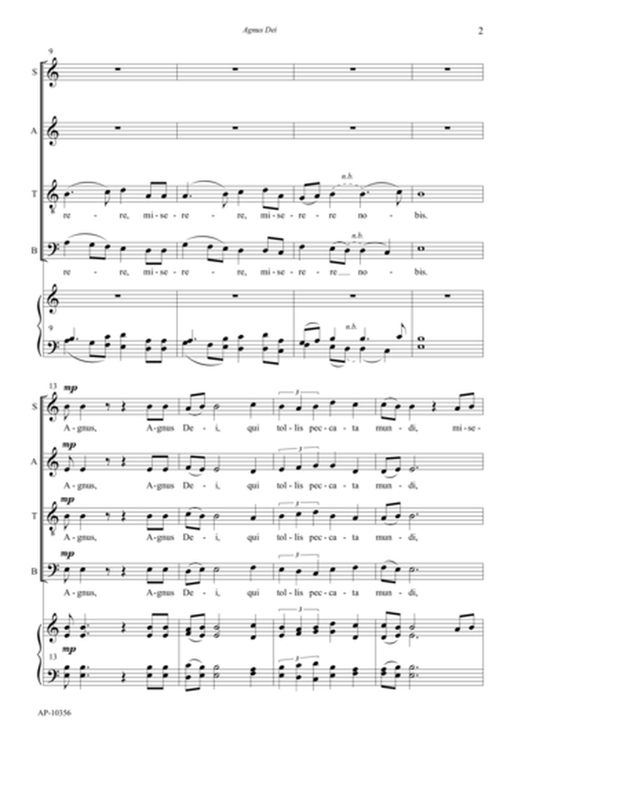 Agnus Dei - SATB choir, a cappella