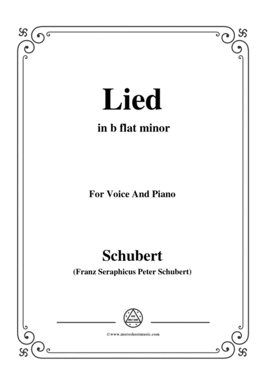 Schubert-Lied(Mutter geht durch ihre Kammern),D.373,in b flat minor,for Voice&Piano image number null