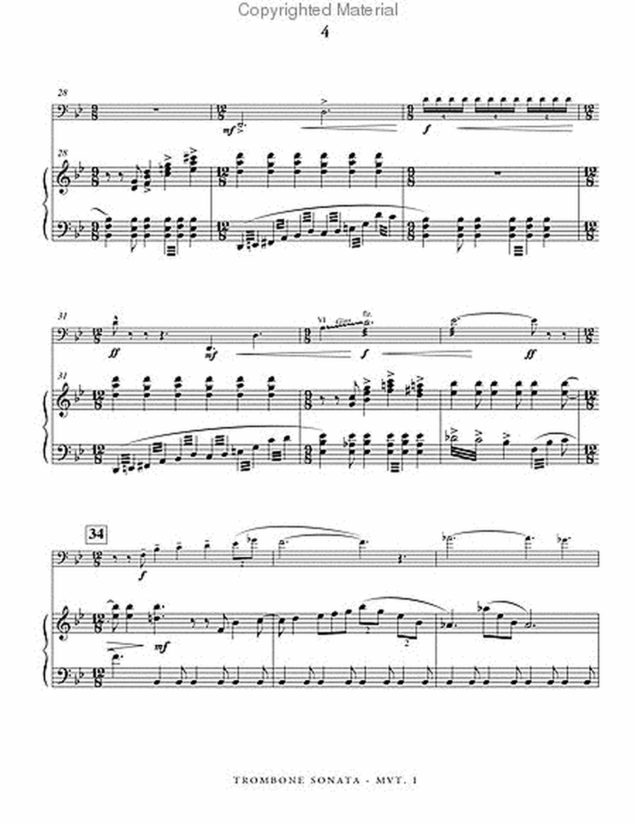 Trombone Sonata (score & 1 part)