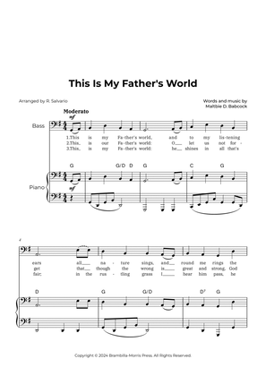 This Is My Father's World (Key of G Major)