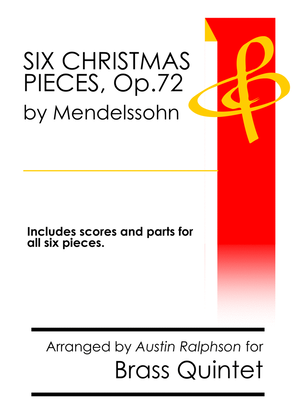 Book cover for COMPLETE: Six Christmas Pieces (Sechs Kinderstücke für das Pianoforte): All 6 pieces - brass quintet