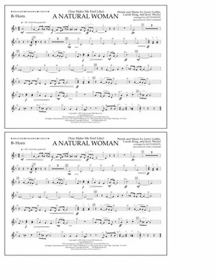 Book cover for (You Make Me Feel Like) A Natural Woman (arr. Jay Dawson) - Bb Horn