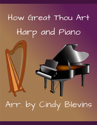 Book cover for How Great Thou Art, Harp and Piano Duet