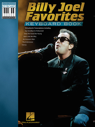 Book cover for Billy Joel Favorites Keyboard Book