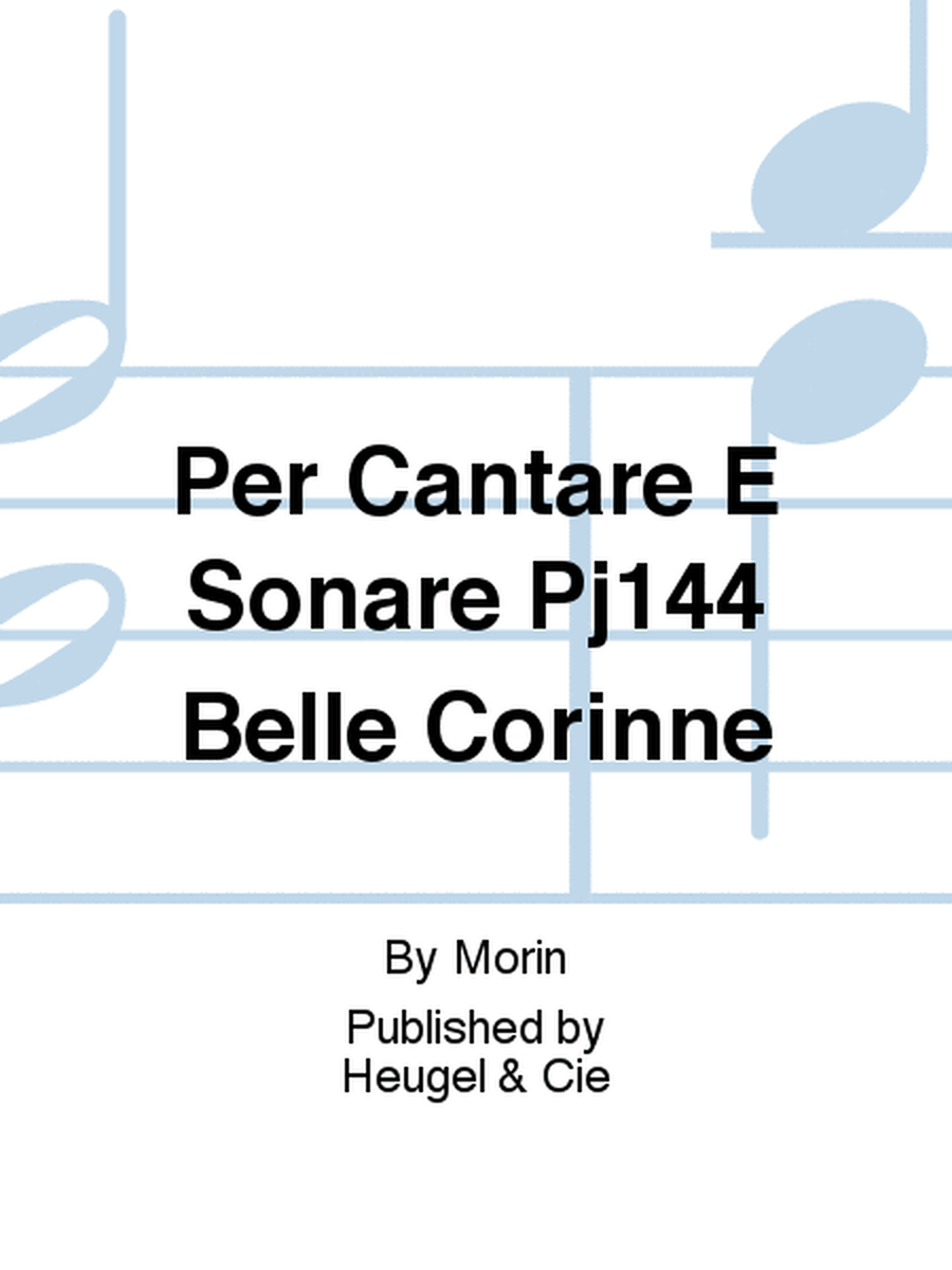 Per Cantare E Sonare Pj144 Belle Corinne