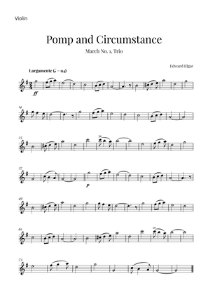 Book cover for Edward Elgar - Pomp and Circumstance (for Violin Solo)