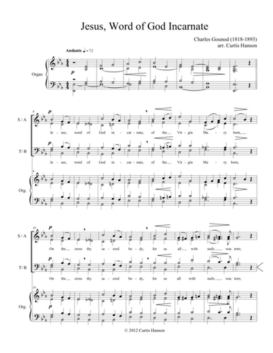 Jesus, Word of God Incarnate (SATB) image number null