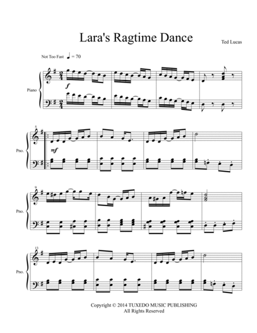 Lara's Ragtime Dance - for Piano Solo image number null