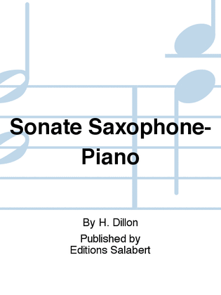 Book cover for Sonate Saxophone-Piano