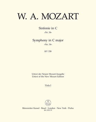 Book cover for Symphony, No. 34 C major, KV 338