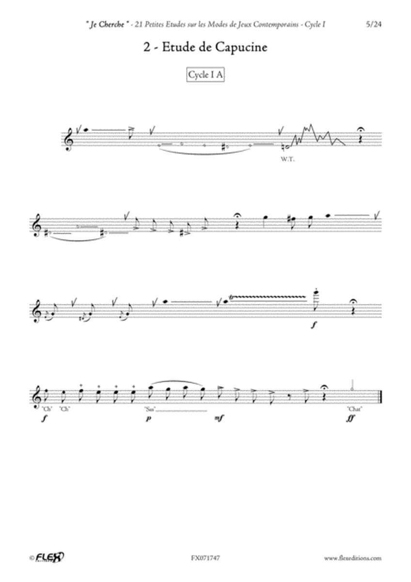 Je Cherche - 21 Short Studies on Contemporary Modes for Flute Solo - Cycle I