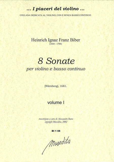 8 Violin Sonatas [ Nurnberger-Sonaten ](Nurnberg, 1681)