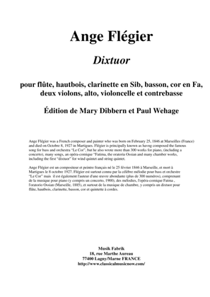 Ange Flégier: Dixtuor for flute, oboe, clarinet, bassoon, horn, two violins, viola, violoncello and