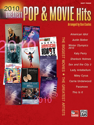 Book cover for 2010 Greatest Pop & Movie Hits