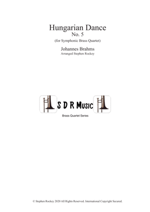 Book cover for Hungarian Dance No.5 for Symphonic Brass Quartet