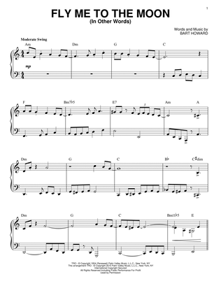 Book cover for Fly Me To The Moon (In Other Words) [Jazz version] (arr. Brent Edstrom)
