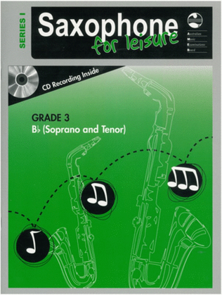 Book cover for AMEB Saxophone For Leisure Grade 3 B Flat Book/CD Ser 1