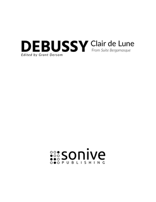 Book cover for Clair de Lune (Modern Edition)