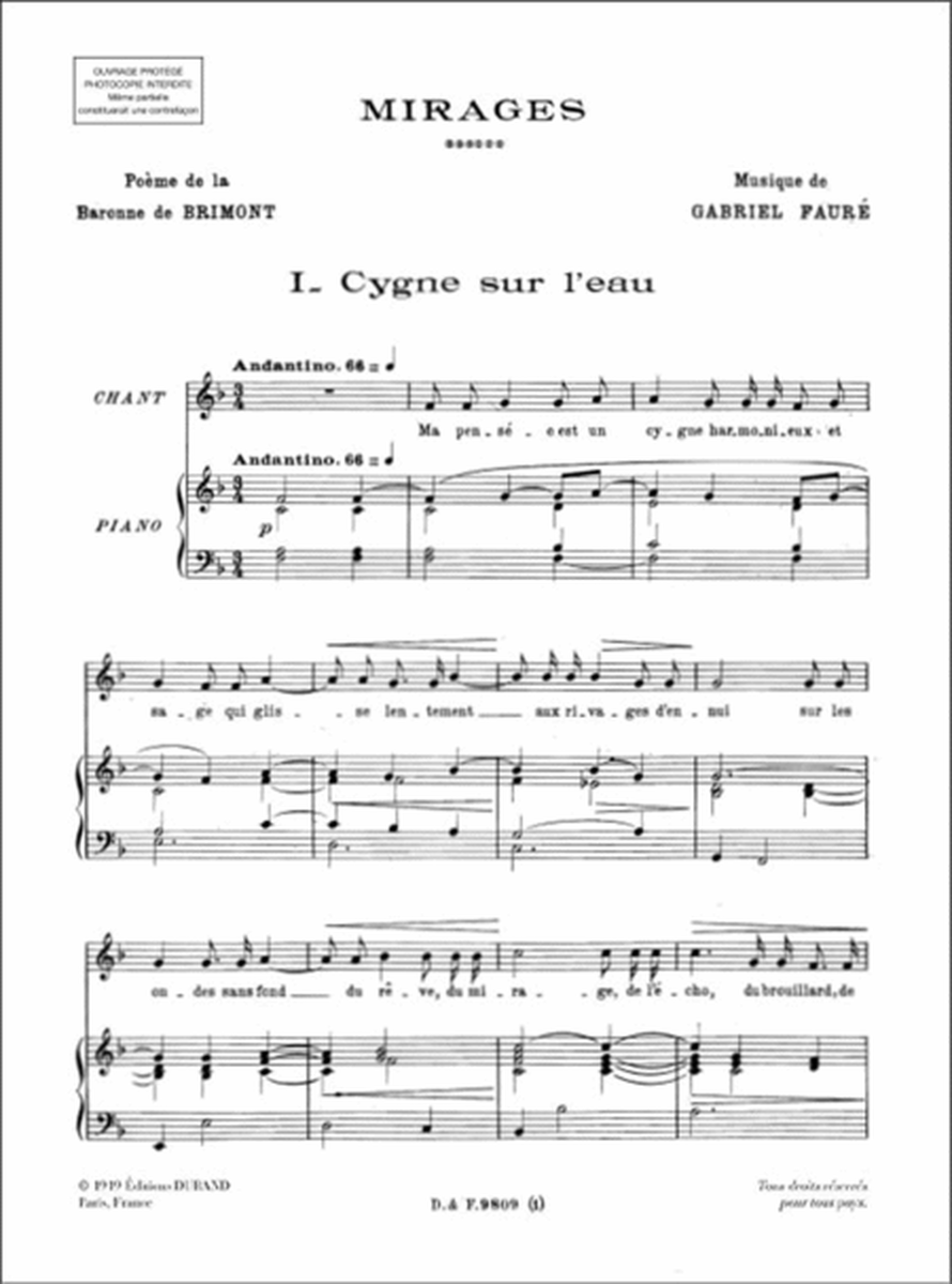 Cygnes Cht-Piano