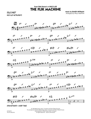 Book cover for The Flik Machine (from A Bug's Life) - C Bass Clef Solo