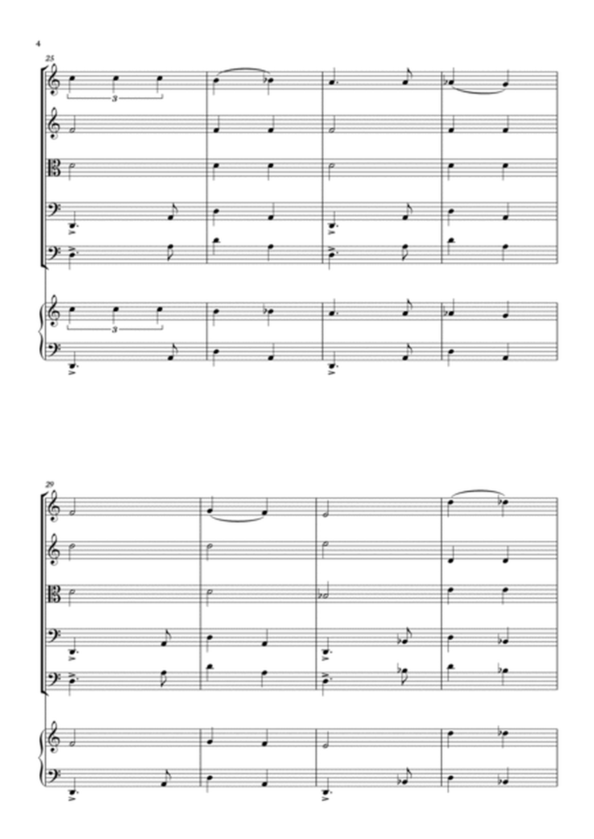 Habanera - Georges Bizet (Carmen) for String Quintet in a easy version with piano - Score and parts image number null