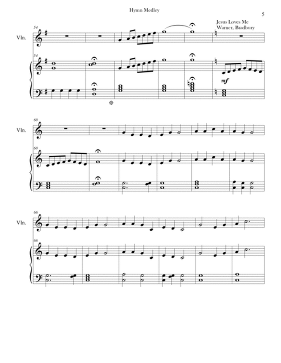 Hymn Medley (Piano & Violin) image number null