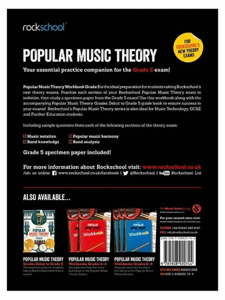 Rockschool: Popular Music Theory Workbook Grade 5