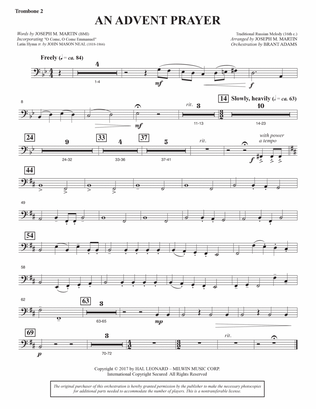An Advent Prayer (Orchestra) - Trombone 2