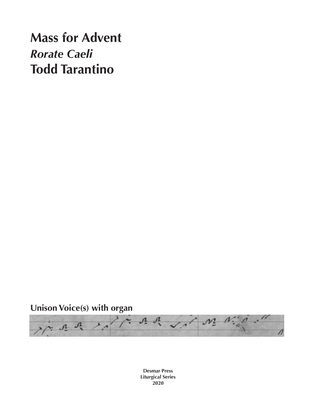 Book cover for Mass for Advent - Rorate Caeli - Voice with Organ or keyboard