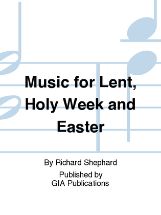 Book cover for Music for lent, Holy Week and Easter