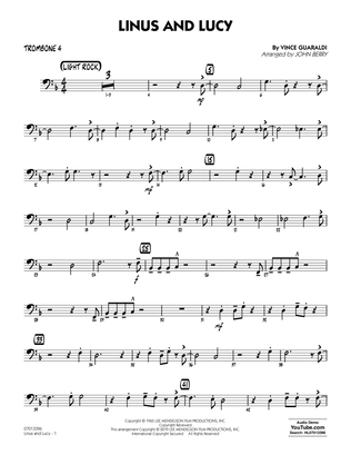 Book cover for Linus and Lucy (arr. John Berry) - Trombone 4