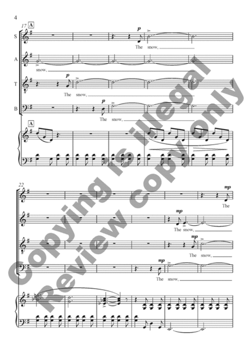 The Snow Lay On the Ground (Keyboard/Choral Score)