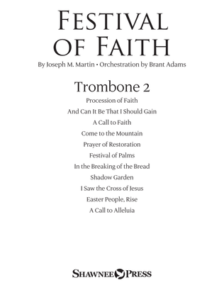 Book cover for Festival of Faith - Trombone 2