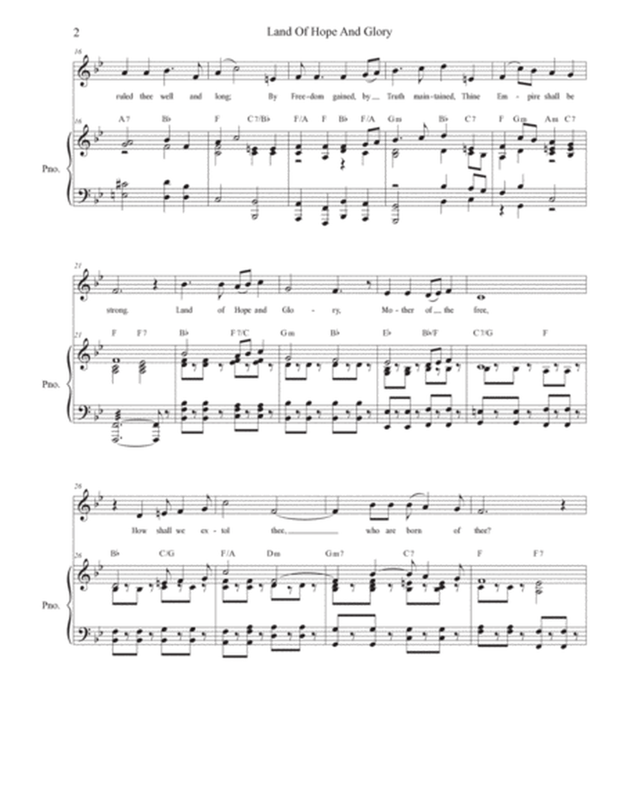 Land Of Hope And Glory (Pomp and Circumstance) (Vocal solo) image number null