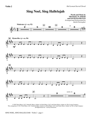 Book cover for Sing Noel, Sing Hallelujah - Violin 2