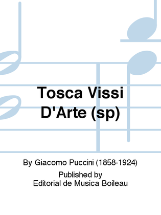 Book cover for Tosca Vissi D'Arte (sp)