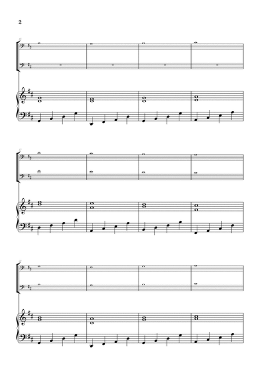 Pachelbel Canon in D • cello duet sheet music w/ piano accompaniment image number null