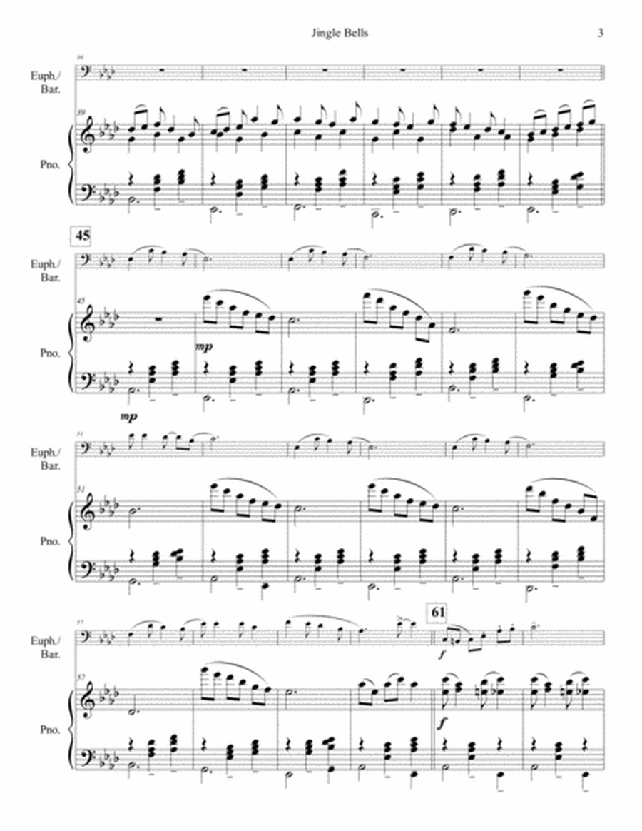 Jingle Bells for Euphonium or Baritone image number null