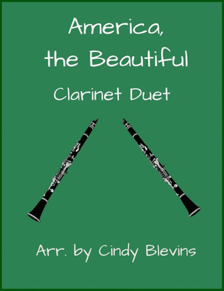 Book cover for America, the Beautiful, Clarinet Duet