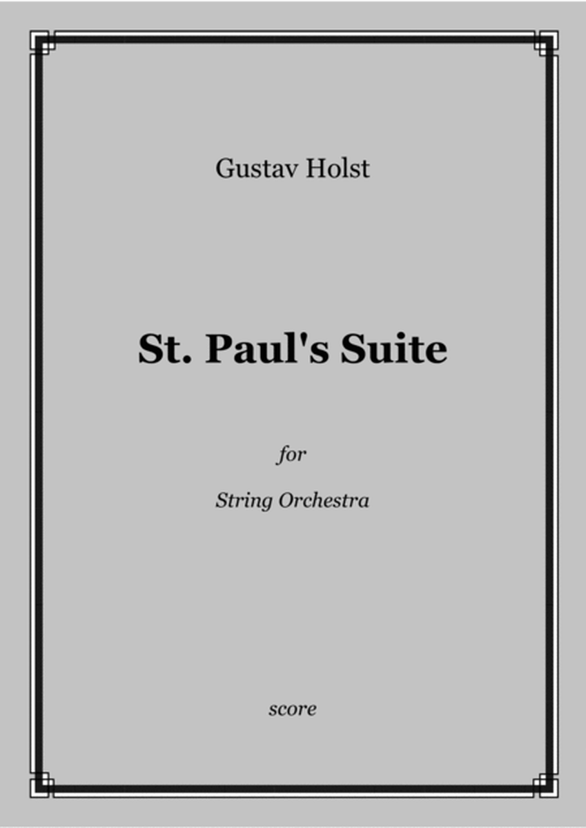 G. Holst - St. Pauls Suite for String Orchestra - score and parts image number null