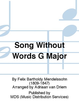 Book cover for Song without Words G Major