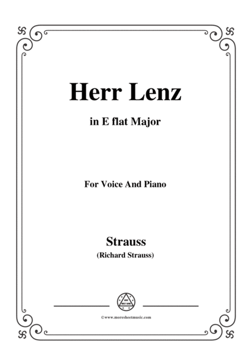 Richard Strauss-Herr Lenz in E flat Major,for voice and piano image number null