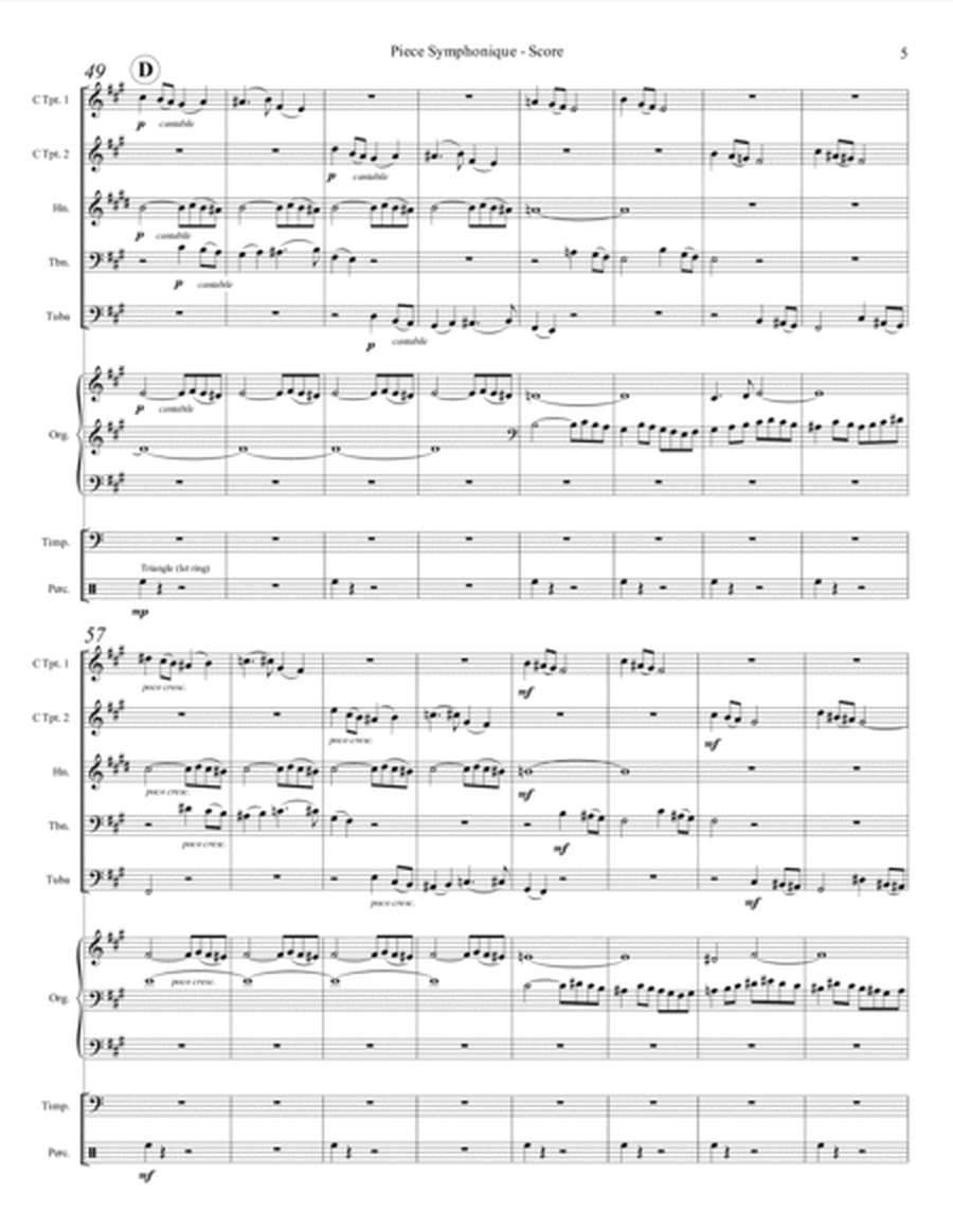Pièce Symphonique, Finale from Organ Symphony No. 1 (for Organ, Brass Quintet and Percussion) image number null