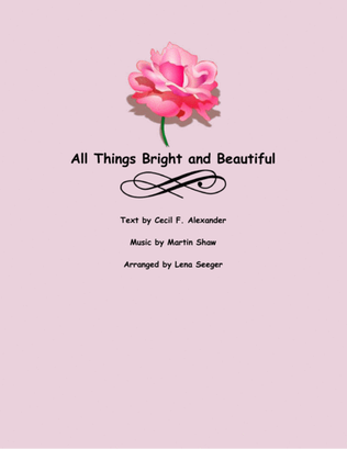 Book cover for All Things Bright and Beautiful (string trio)