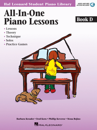 Book cover for All-in-One Piano Lessons Book D