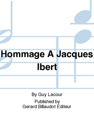 Book cover for Hommage a Jacques Ibert