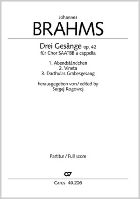 Brahms: Drei Gesange op. 42