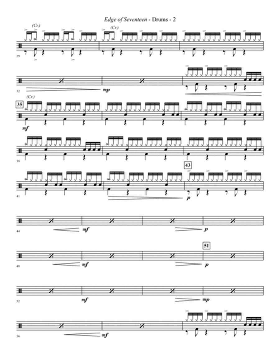 Edge Of Seventeen (arr. Paul Langford) - Drums