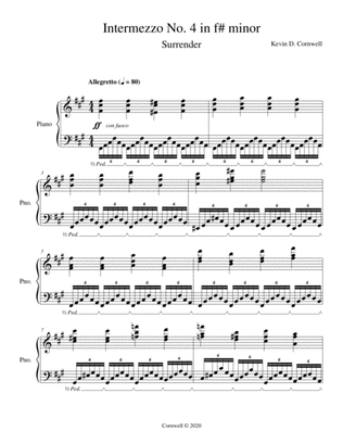 Book cover for Intermezzo No. 4, Op. 3 in f#-minor