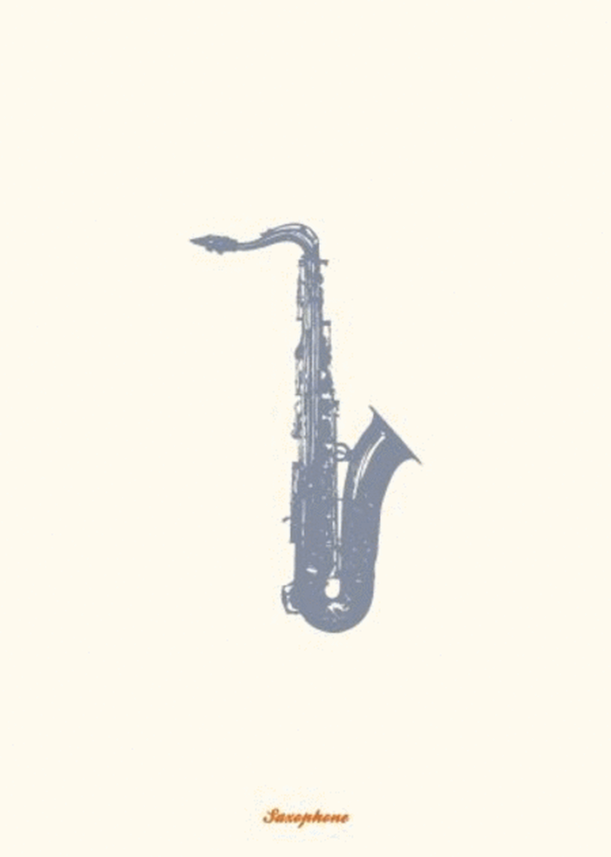 Saxophone - Greeting Card